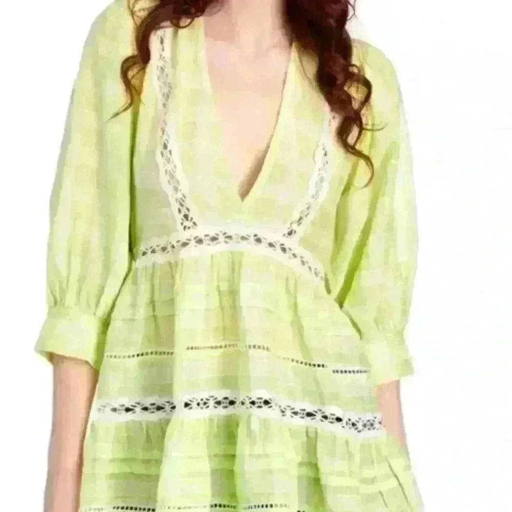 Free People Time Out Lace Tunic size Small